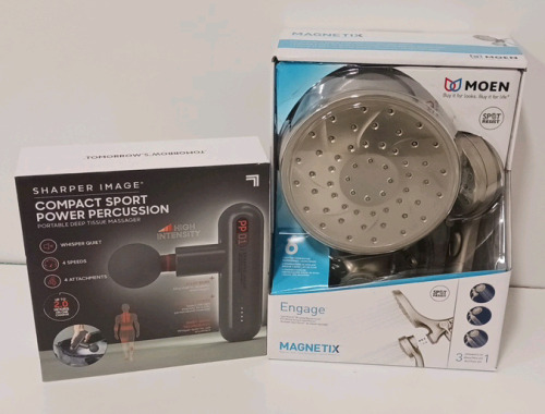 Moen 3 In 1 Shower Head And Sharper Image Compact Sport Power Massager