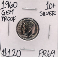 1960 PR69 Gem Proof Silver Dime