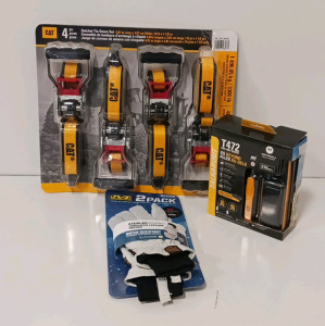 Cat 4 PC. Ratchet Set, Water Resistant Gloves And Motorola Two-Way Radios