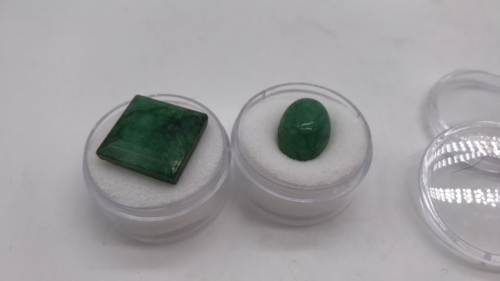 (2) Brazilian Emerald Gemstones