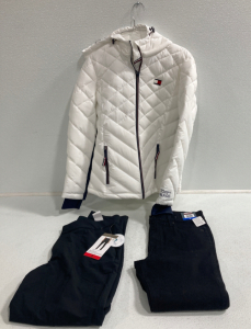 Tommy Hilfiger Jacket, Kirkland Jeans, Dress Pants