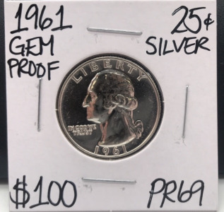 1961 PR69 Gem Proof Silver Quarter