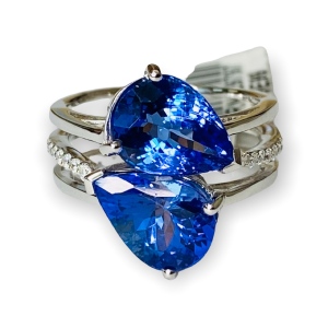 $13,748 Value, 18K Tanzanite & Diamond Ring