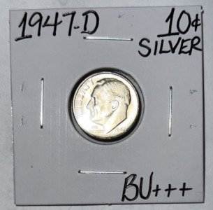 1947-D Bu+++ Roosevelt Silver Dime