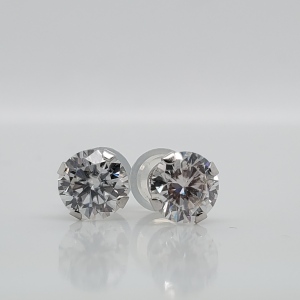 $1100 10K White Moissanite(1.52ct) Earrings