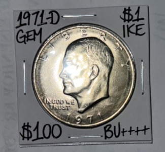 1971-D Gem Bu++++ike Eisenhower Dollar