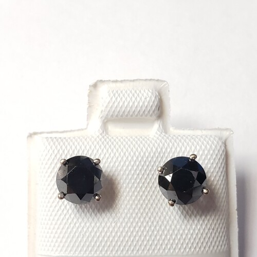 $1405 14K Black Diamond(1.35ct) Earrings