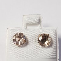 $400 10K Morganite(1.28ct) Earrings