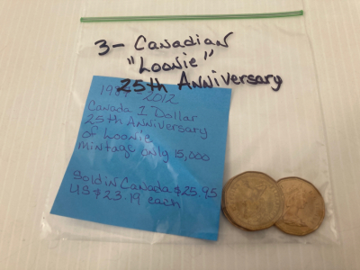 3 Canadian dollars