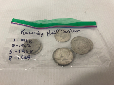 (11) Kennedy half dollars