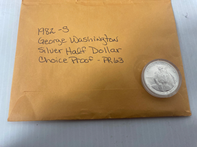1982 George Washington silver half dollar