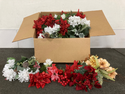 Box of Assorted Fake Flowers