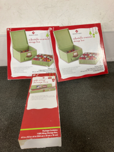 Adjustable Ornaments Storage Boxes And Gift Wrap Storage Box