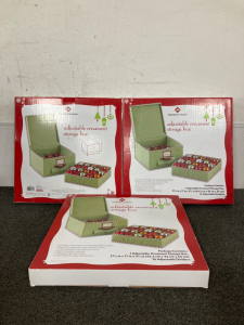 (3) Adjustable Ornamnet Storage Box