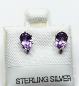 $100 Silver Amethyst(0.8ct) Earrings