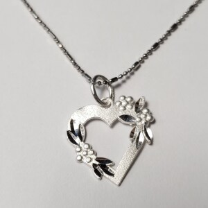 $100 Silver 20" Heart Necklace