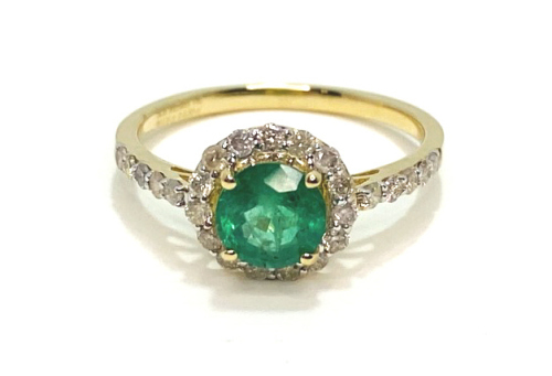 $2,780 Value, 14K Emerald & Diamond Ring