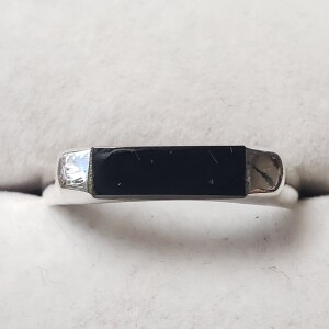 $100 Silver Black Onyx Ring