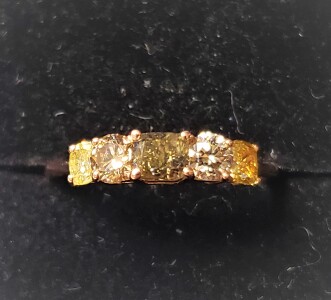 $4160 14K Raw Fancy Color Natural Diamond(0.75ct) Ring
