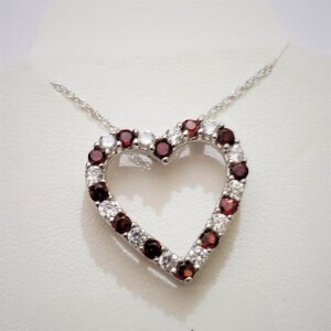 $200 Silver Garnet 19" Necklace