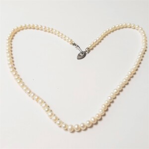 $160 Silver Fresh Water Pearl 16" Necklace