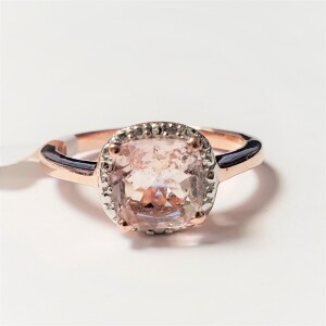 $240 Silver Morganite Ring