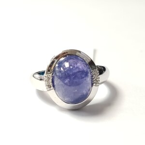 $300 Silver Tanzanite And White Topaz(4.1ct) Ring
