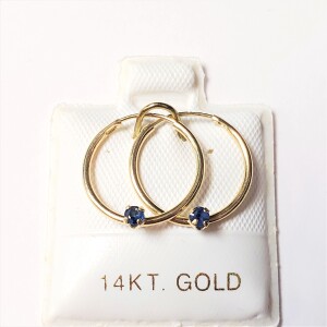 $240 14K Sapphire (0.15ct) Earrings