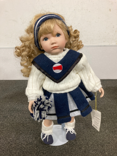 Geppeddo Porcelain Doll "Cheerleader"