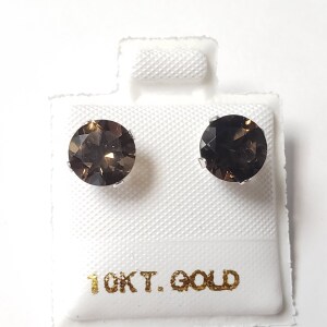 $240 10K Smokey Quartz Earrings