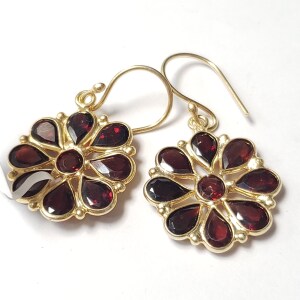 $240 Silver Garnet Earrings