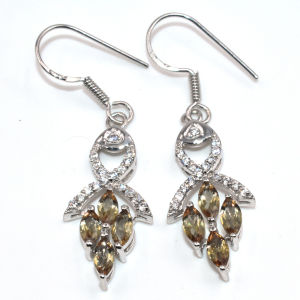 Silver Syn. Zultanite(3.9ct) Earrings