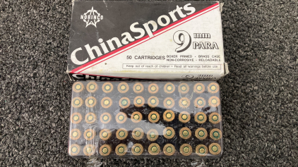 (50) Rnds. Norinco ChinaSports 9mm Para Ammo