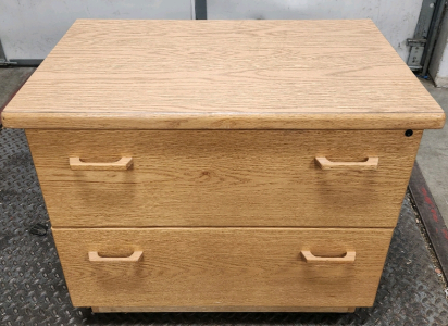 Wood 2 Drawing Locking Dresser/ File Cabinet