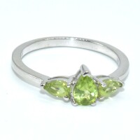 Silver Peridot(1.05ct) Ring