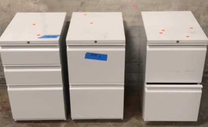 (3) Two-Drawer Metal Filing cabinets