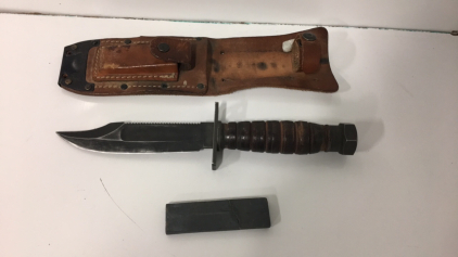 Camillus Knife with Sheath/Sharp Stone