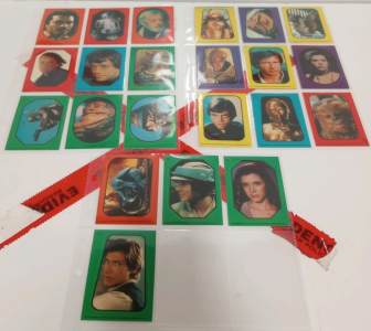 (22) 1983 Original Star Wars Sticker Series Trading Cards