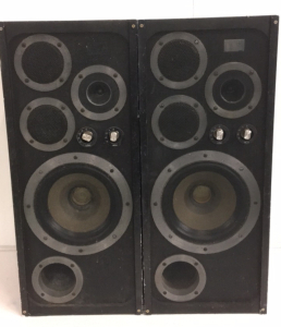 Monitor Speakers, The Subwoofers Are Both Blown