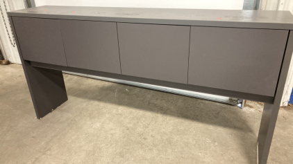Gray Over-Top-Desk Storage