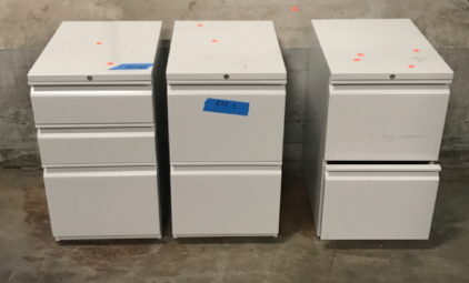 (3) Two- drawer Metal Filing cabinets