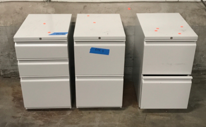 (3) Two-Drawer Metal Filing cabinets