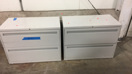 (2) Two Drawer Filing Cabinets