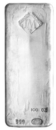 100 oz Johnson Matthey Silver Bar