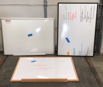 (2) Office Depot 3’ x 4’ Dry Erase Boards (1) Quartet 3’ x 4’ Dry Erase Board