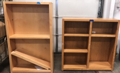 (2) Wooden Shelves