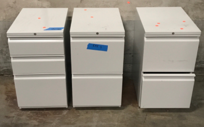(3) Two-Drawer Metal Filing cabinets