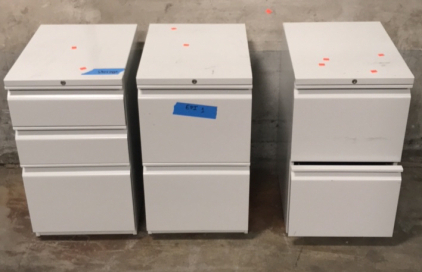 (3) Two-Drawer Metal Filing Cabinets