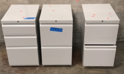 (3) Two-Drawer Metal Filing cabinets