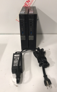 (2)Dell Mini PC Optiplex 7070 Model D10U003 With Charger
